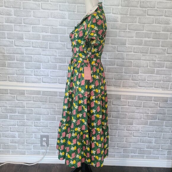 Ivy City Sutton Dress in Citrus Retro Cottage Fit Flare Rockabilly Modest NEW 0 - Picture 9 of 10